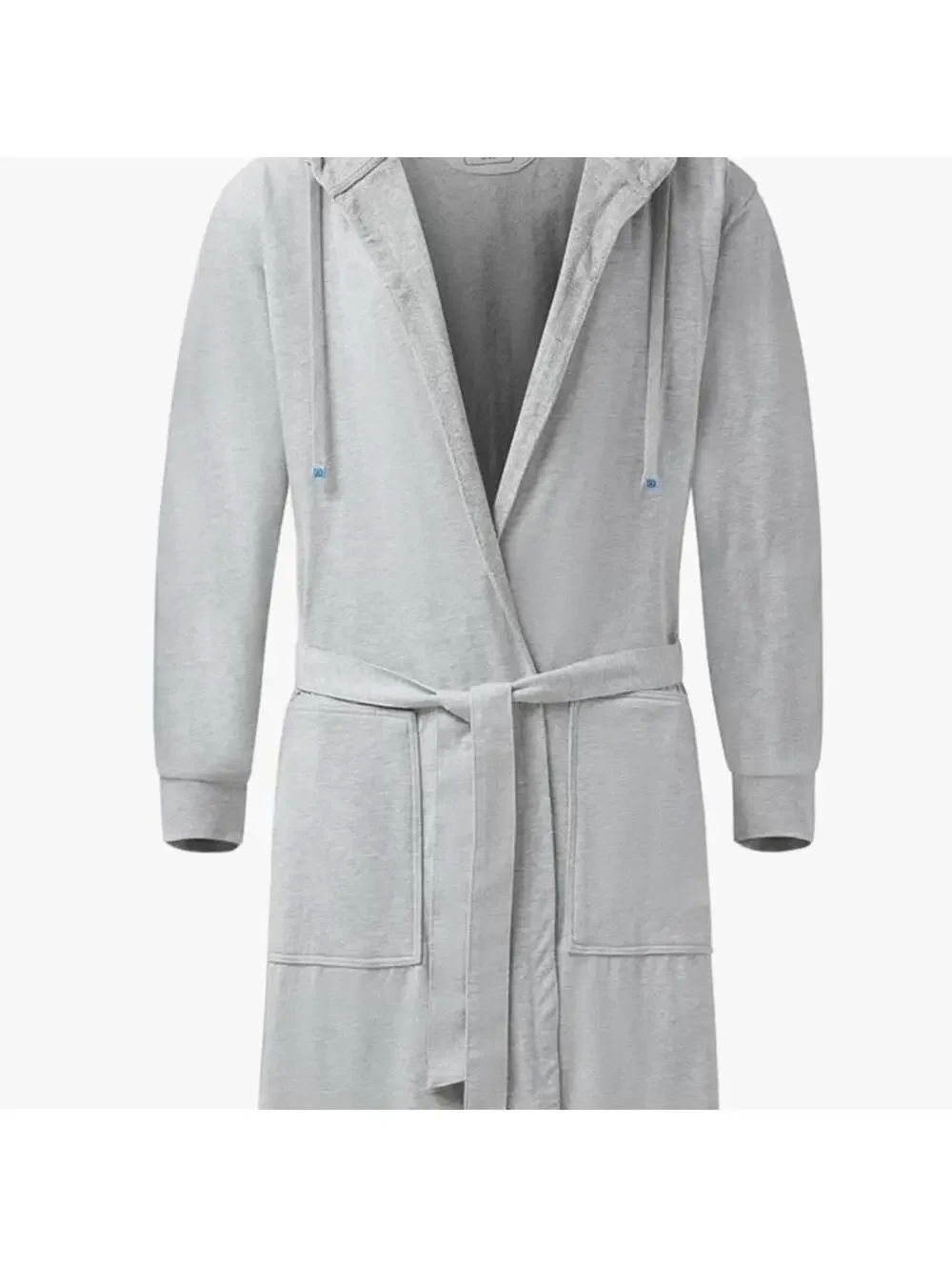 DudeRobe Men's Robe  L / XL– Hooded TERRY Bath Robe for Men with Pockets Grey